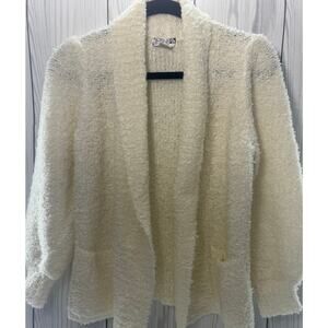 Vintage Adela Joyce Acrylic/Wool Blend Curly Open Cardigan Hong Kong Small